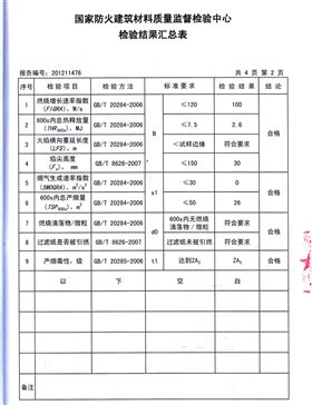 格林雅燃燒性能檢驗報告(中)